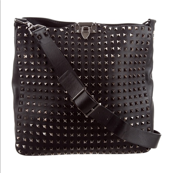 Valentino Handbags - Authentic Black Leather Valentino Rockstud Bag